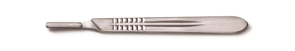 Rotilabo®-scalpel handle, no. 4, stainless steel, short, 1 unit(s)
