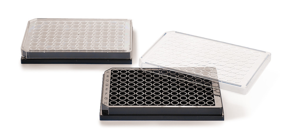 Rotilabo®-microtest plates, black, 96-well, flat bottom, 100 unit(s)