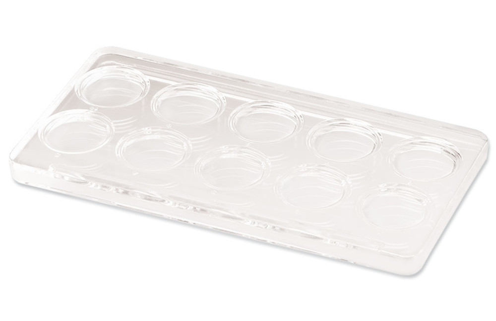 Boerner staining plates, made of, pressed glass, 10 recesses, 6 unit(s) — Carl Roth, cod CET7.1