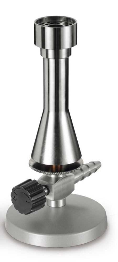 Teclu burner for natural gas, acc. DIN, with needle valve for high heating cap.