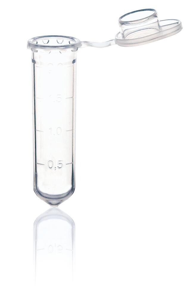 Microcentrifuge tubes 2 ml, PP, colourless, 500 unit(s)