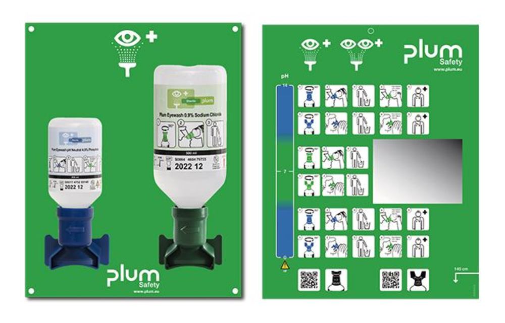 Eye first-aid station, with wall attachment, open, 1 unit(s)