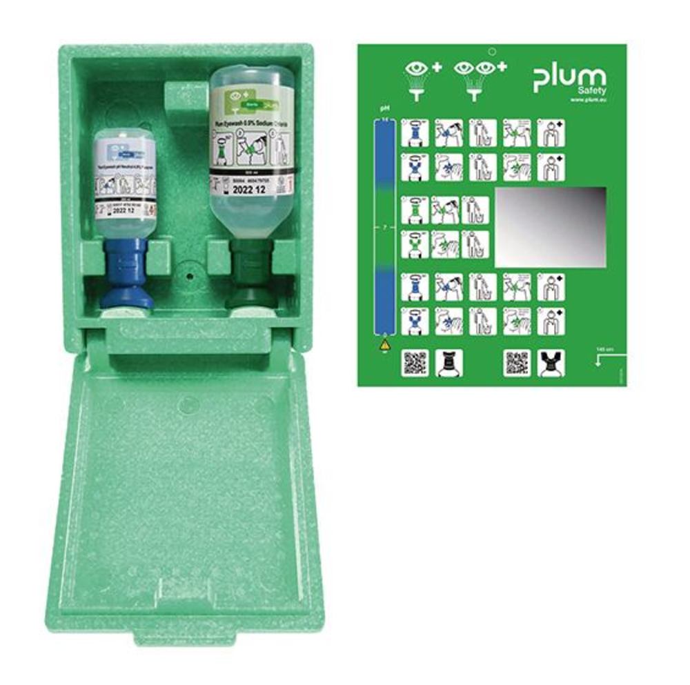 Eye first-aid station, dust-proof wall box, 1 unit(s)