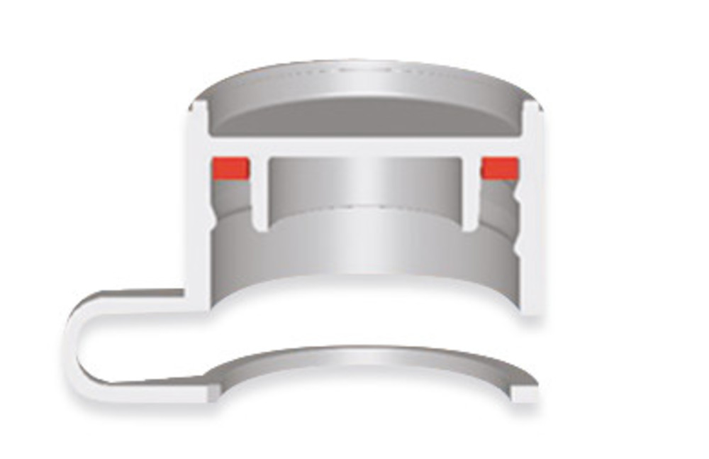 Screw-on lids, PP, with silicone sealing, white, attached, 1000 unit(s)