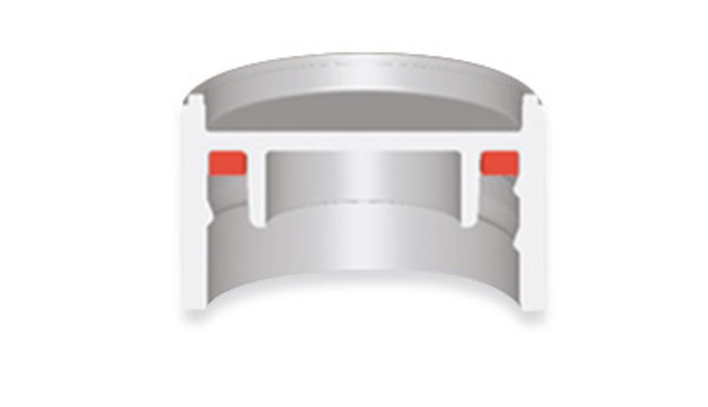 Screw-on lids, PP, with silicone sealing, red, loose, 1000 unit(s)