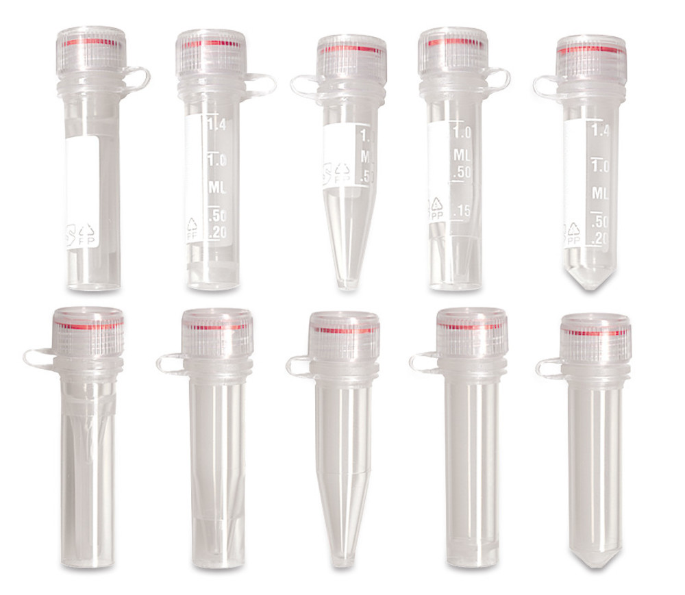 Reaction vials with screw cap, PP, sterile, free-standing, 1.5 ml, 500 unit(s)