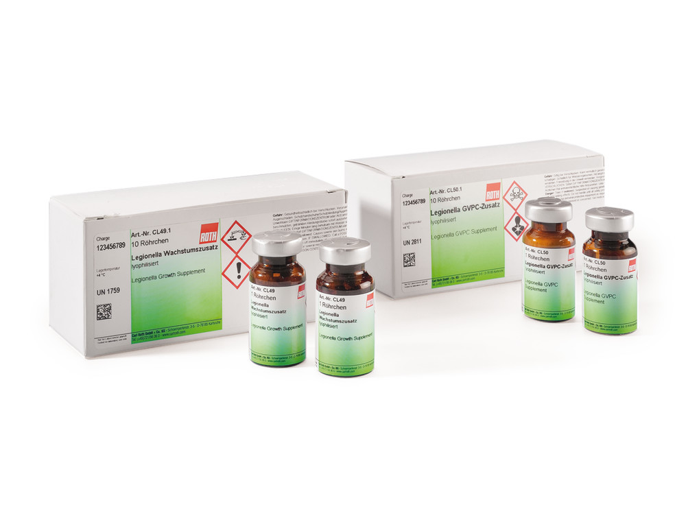 Legionella Growth Supplement, lyophilised, 1 set, glass