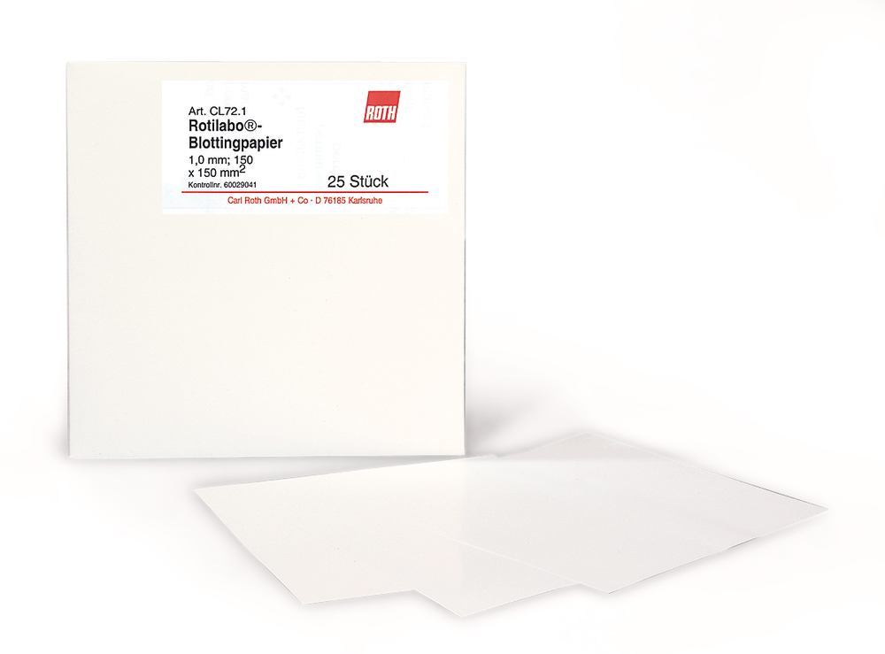 ROTILABO®Blotting papers, 150 x 150 mm, thickness 1,0 mm, 25 sheet(s)