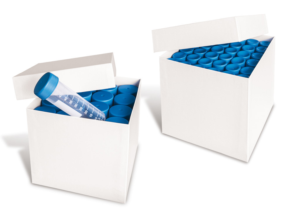 Rotilabo®-maxi cryo boxes made of cardb., waterproof, f. vial 17x120mm