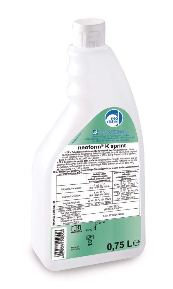 neoform K sprint, Ready-to-use fast acting disinfectant, 750 ml