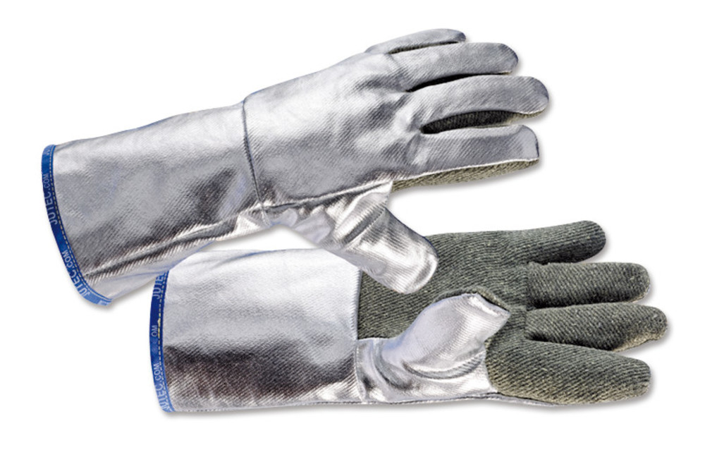 Preox aramid-alum. heat resistant gloves, 5-finger-glove, size 10, L 380 mm