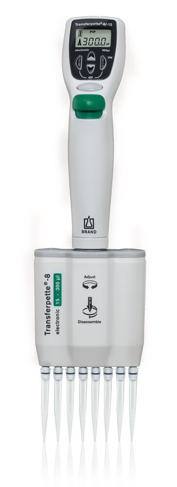 Multi-channel microlitre pipette Transferpette® electronic 8-channel