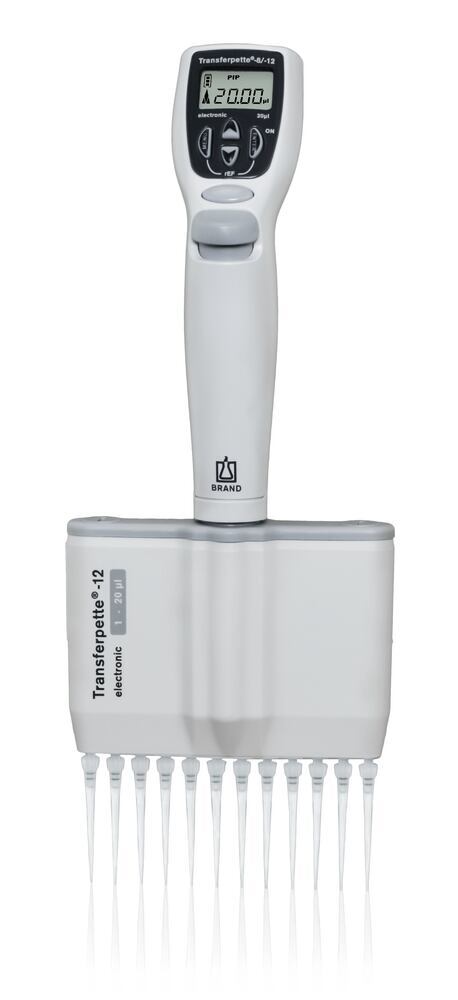 Multi-channel microlitre pipette Transferpette® electronic 12-channel