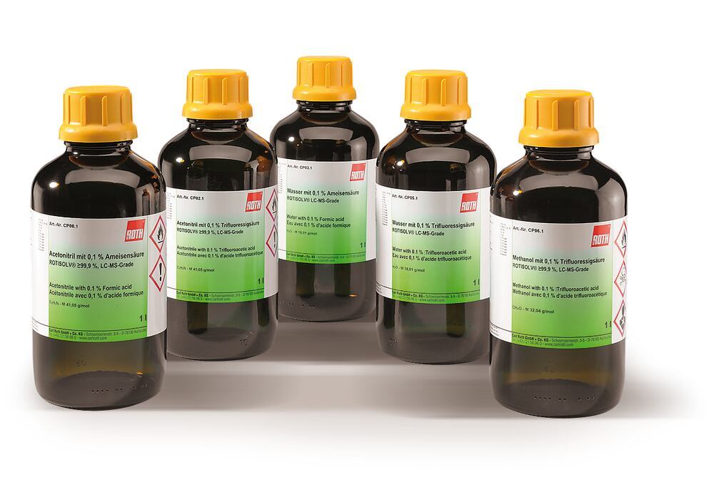 Water with 0.1 % Formic acid, ROTISOLV® LC-MS-Grade, 1 l, glass