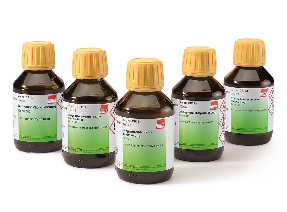 Rhodamine B-spray solution, for TLC, 100 ml, glass