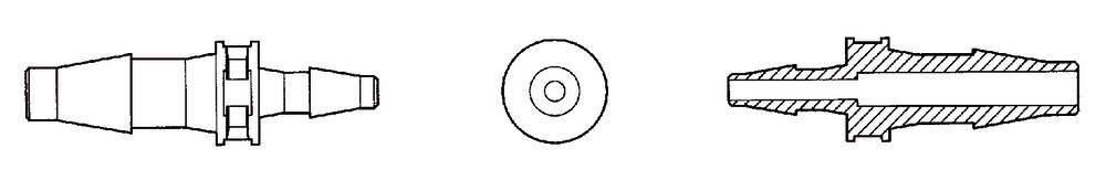 Rotilabo®-Mini tubing reducers, PP, straight, f. tubing inner-Ø 3.2-4.0 mm