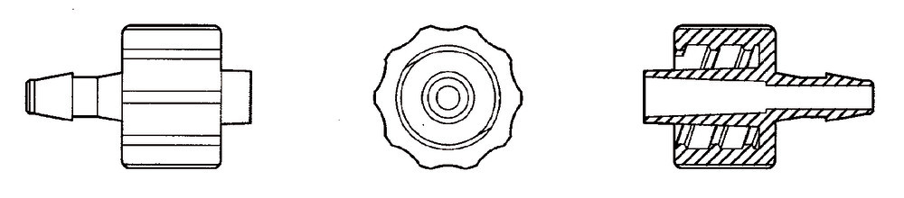 Rotilabo®-Luer-tubing connectors, PP, LLM, for tubing inner-Ø 2.4 mm, 10 unit(s)