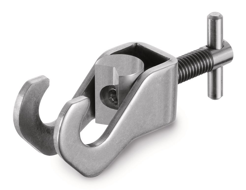 Hook bosshead, rustproof stainl. steel, brass screw, span W 13 mm, 1 unit(s) — Carl Roth, cod E040.1