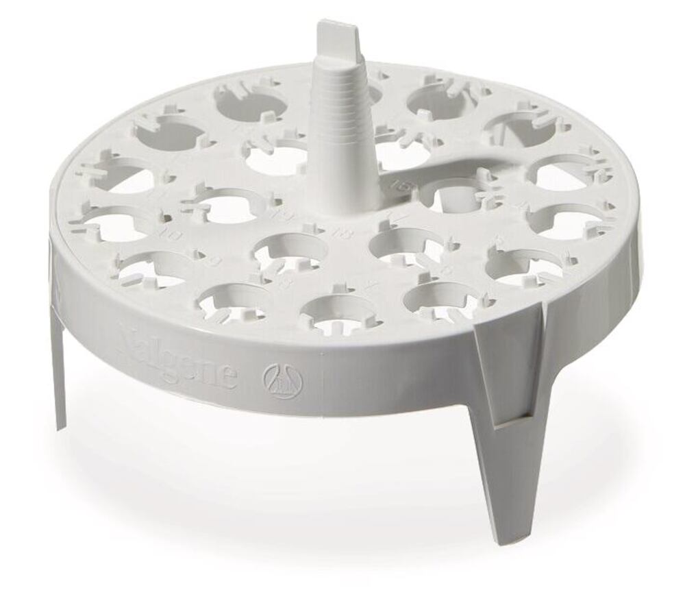 Microcentrifuge tube rack, round, PP, for 1/1.5/2 ml tubes, 20 holes, 1 unit(s)