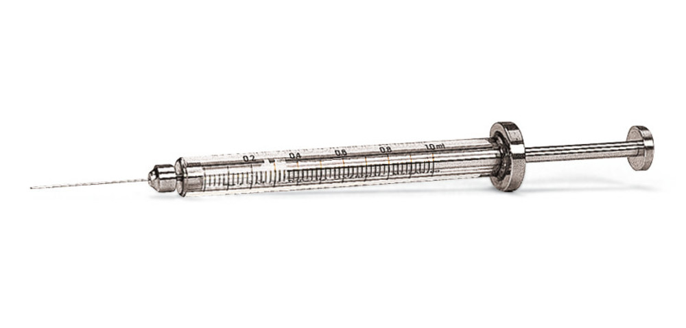 Gastight syringes, with needle, with screw head fitting, 5 ml, 1 unit(s)