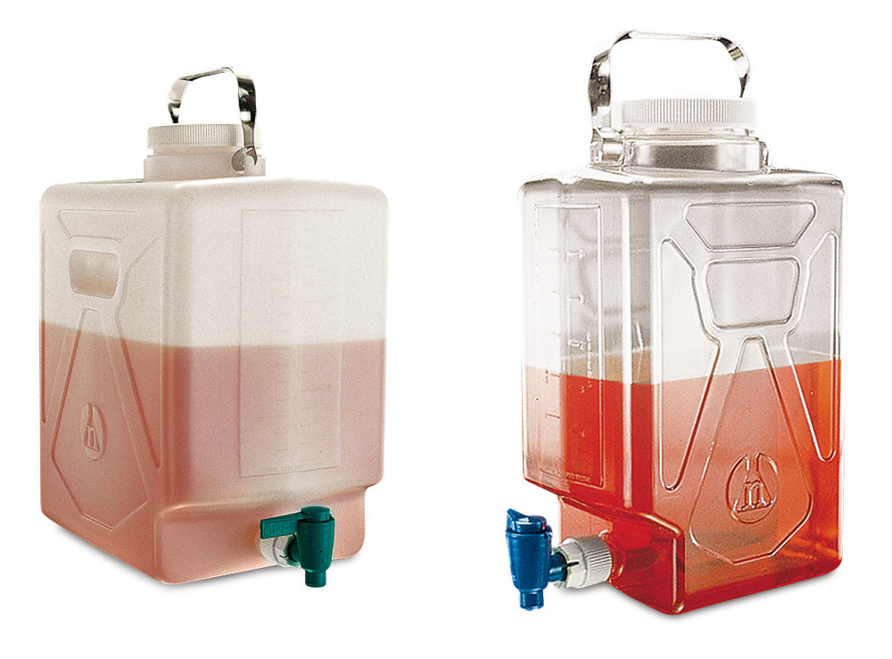 Rectangular canister, PP, with stop cock, 9 l, 1 unit(s)