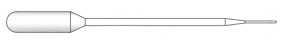 Pasteur pipettes with ultra-thin tip, LDPE, non-sterile, L157 mm, 3.5 ml