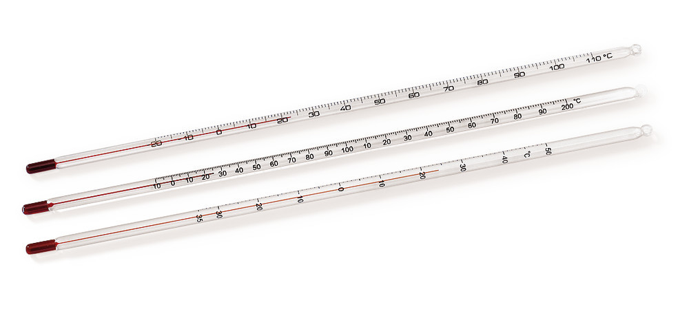 Standard glass thermometers, measuring range -20 to +150 °C, 1 unit(s)