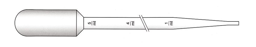 Disposable pasteur pipettes, graduated, LDPE, non-sterile, L 217 mm, 6.2 ml