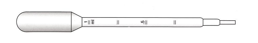 Disposable pasteur pipettes, graduated, LDPE, sterile, 20 p./pack, L155mm, 3.4ml