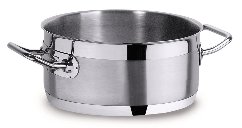 High-grade steel pot, high gr. 18/10 st., 5 l, Ø 240 mm, H 120 mm, 1 unit(s)