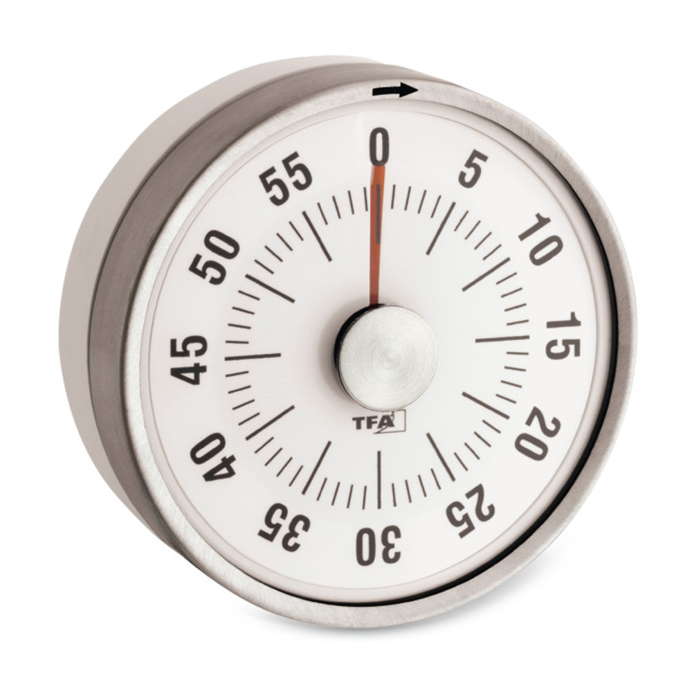 One-hour signal timer, Stainless steel housing, Ø 79 x D 32 mm, 1 unit(s)