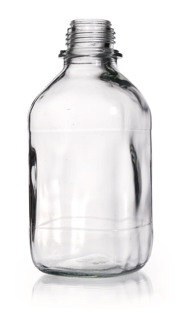 Square narrow-mouth bottles, 1000 ml, clear glass, thread 45, high form — Carl Roth, cod EEL1.1