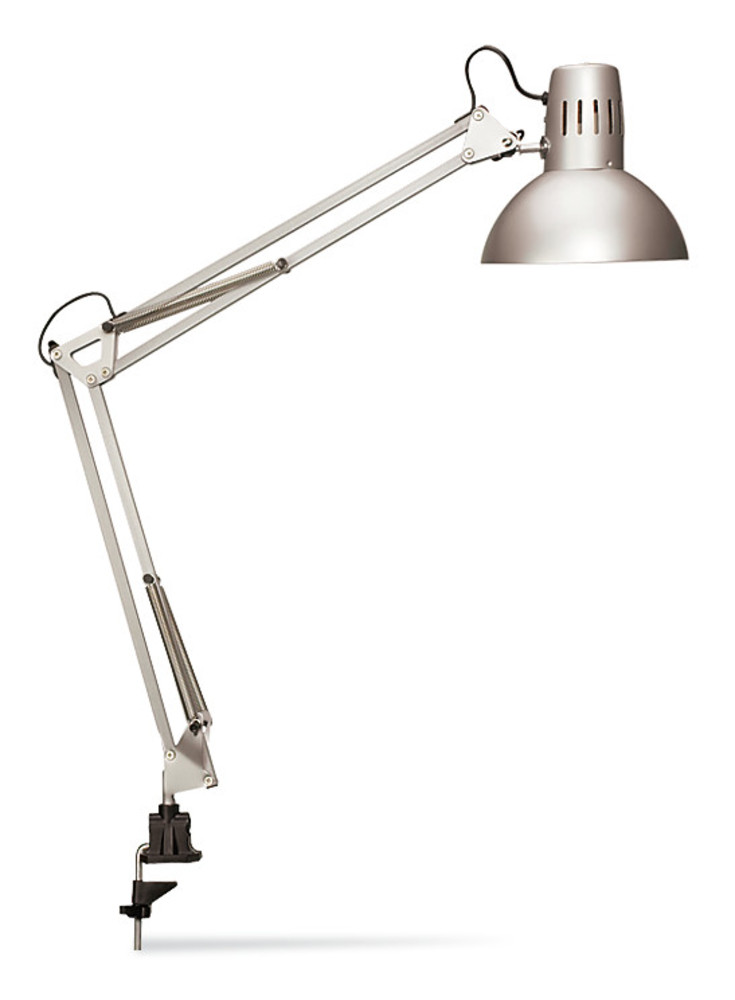 Table lamp Study, metal, Ø lamp head 17cm, silver, 1 unit(s)