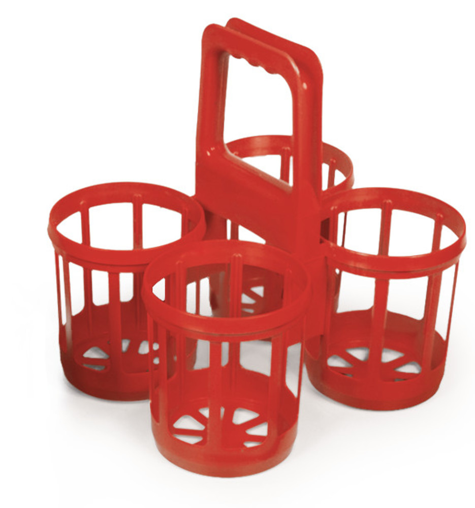 Bottle carriers made of PP, for 4 bottle, 5 unit(s)