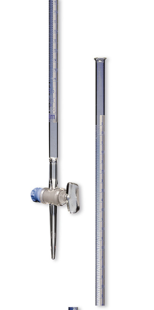 Burettes with Schellbach stripes, cl. B, DURAN®, straight glass cock, 10 ml