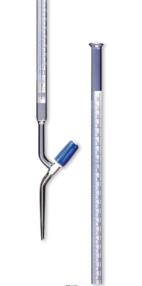 Burettes with Schellbach stripes, cl. B, DURAN®, straight valve cock, 50 ml