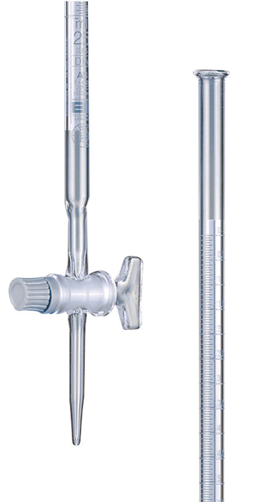 Burettes with Schellbach stripes, cl. AS, DURAN®, straight glass cock, 50 ml