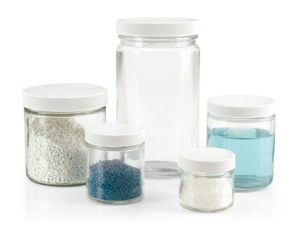 Wide-neck jars, 1000 ml, soda-lime-glass, 12 unit(s)