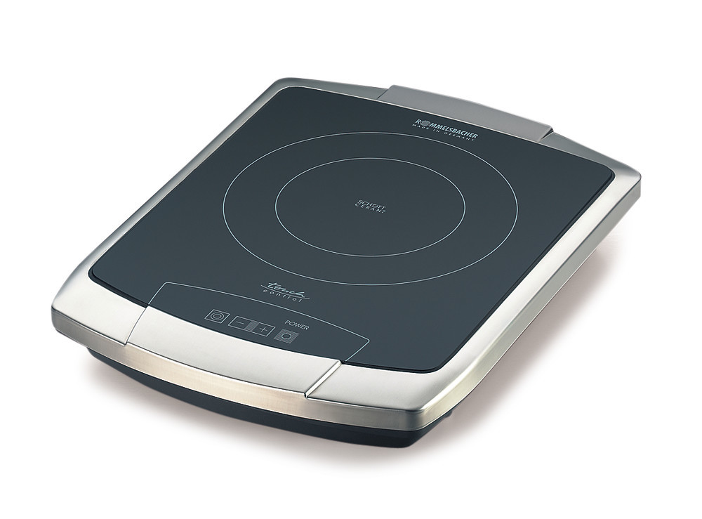 Ceramic glass hot plate CT 2203/TC, stainl. steel, max. 460 °C, 1000/2200 W