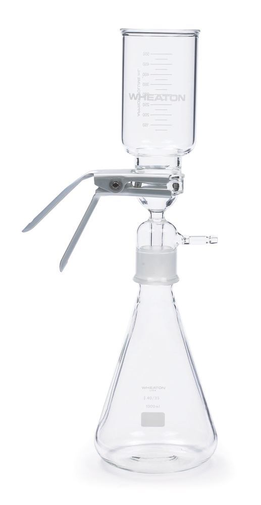 Funnel bottom section with glass frit, vacuum conn., 40/35 ground joint sleeve