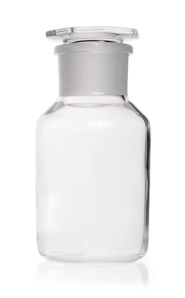 Wide neck storage bottle, glass stopper, soda-lime glass, clear, 1000 ml