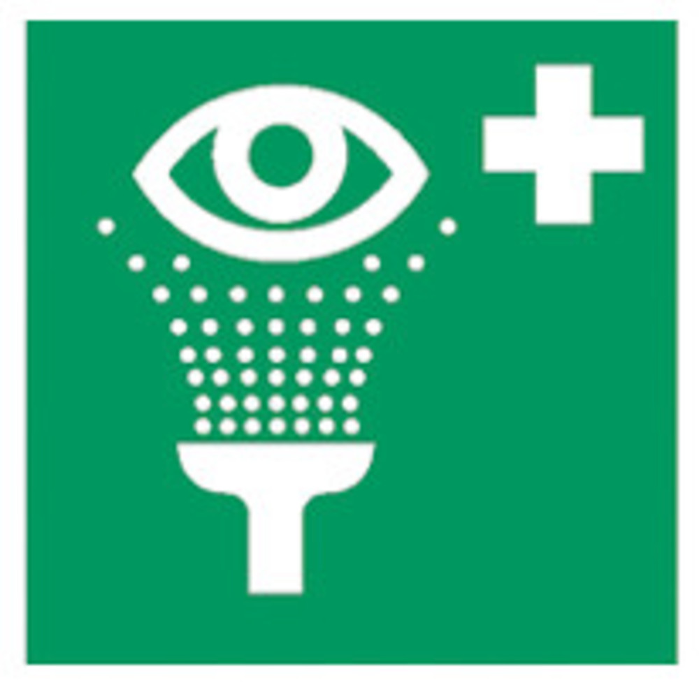 Rescue sign, ISO 7010, luminescent, eye wash, 1 unit(s)