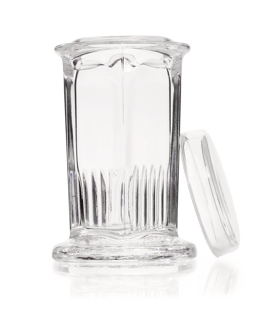Coplin staining jar, lime-soda-glass, outer Ø 66 mm, H 108 mm, 10 slides