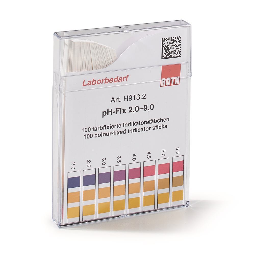 Universal indicator sticks pH-Fix, in square plastic box, pH 2 - 9, 100 unit(s)