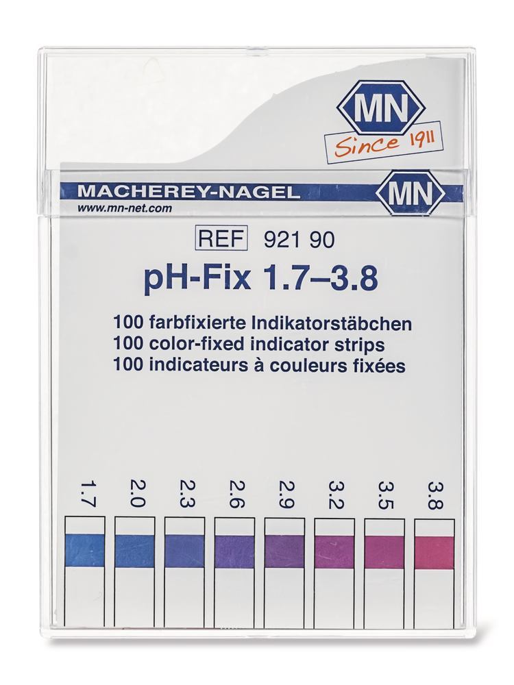 Universal indicator sticks pH-Fix, in square plastic box, pH 1.7-3.8 — Carl Roth, cod H915.2