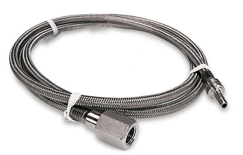 PTFE-tubing with NPT-inner thread, 1/4 inch, on 6 mm connecting sleeve