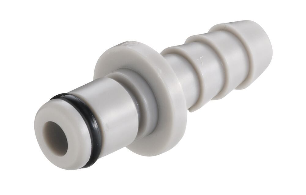 Quick disconnect coupling, male, straight, Ø 6,4 mm, with shut-off, 1 unit(s)