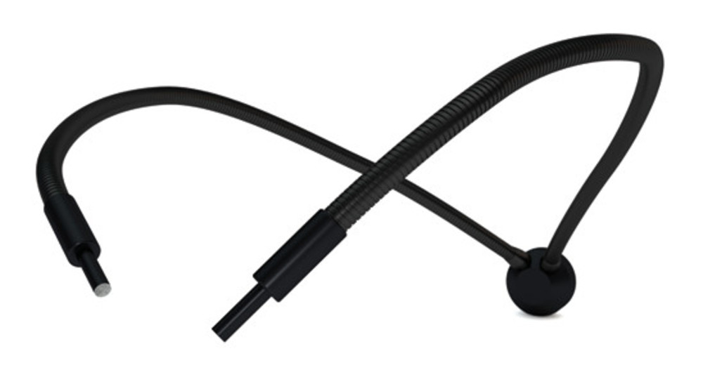 Swan-neck fibre-optic cable f. LED-, series, dual-branch, L450 mm, aktiv Ø4,5 mm