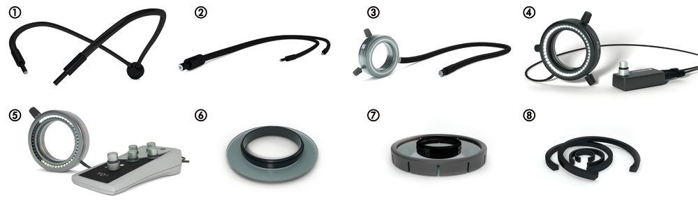 Flexible fibre-optic cable f. LED-series, single-branch, L1000 mm