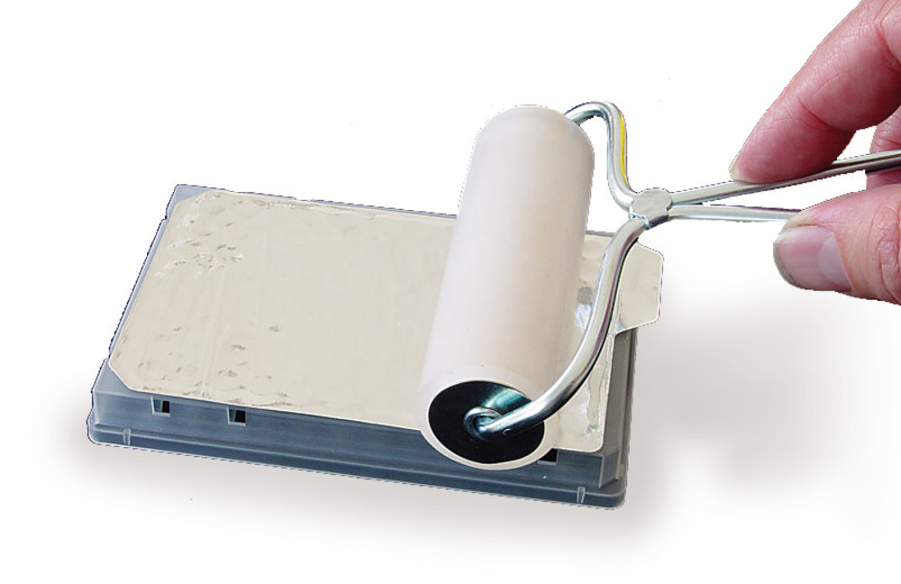Rotilabo®-sealing roller, Frame metll, roll rubber, W 10 cm, 1 unit(s)